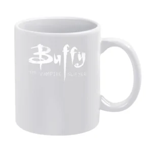 Buffy The Vampire Slayer Cool Vintage Style Distressed Graphic Tv Show White Mug