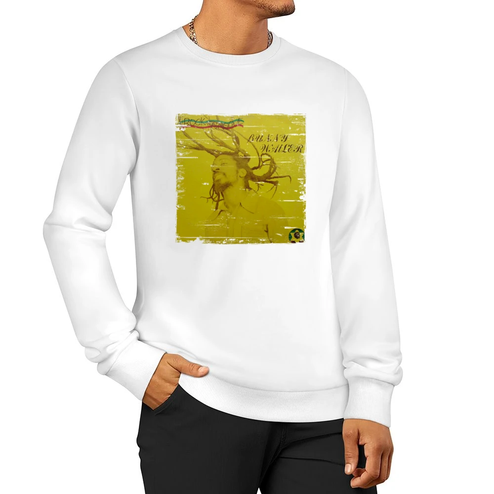 Bunny Wailer Rock N Groove Album Cover Distressed Image Men Pullover Sweatshirt