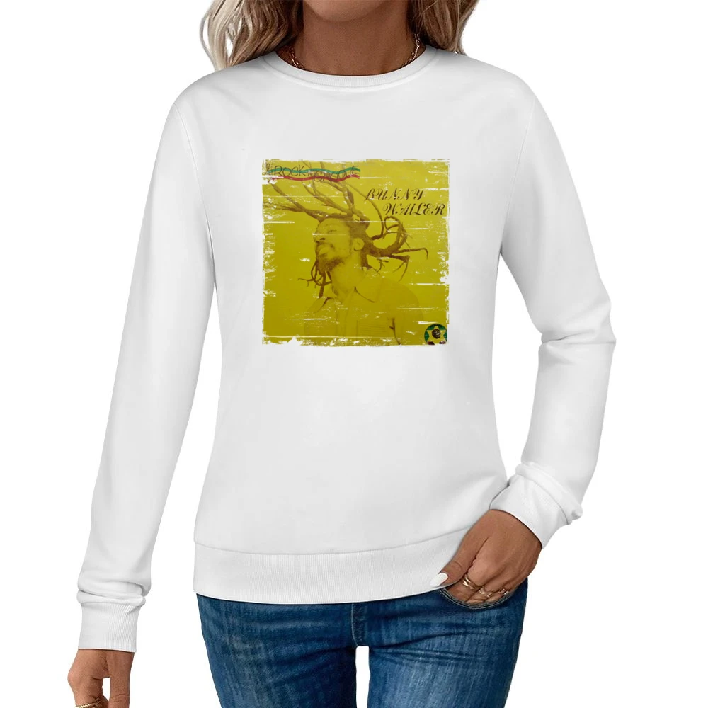 Bunny Wailer Rock N Groove Album Cover Distressed Image Women Pullover Sweatshirt