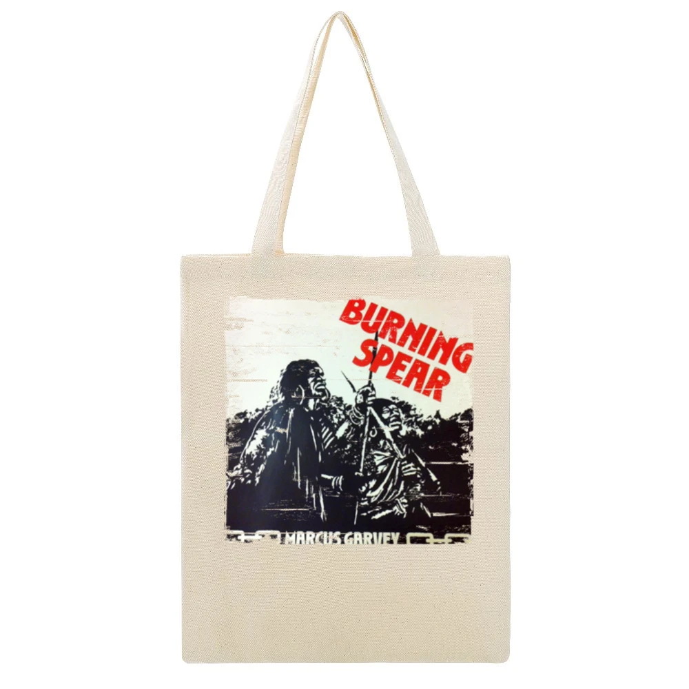 Burning Spear Marcus Garvey Album Cover Distressed Image Beige Canvas Tote Shopping Bag
