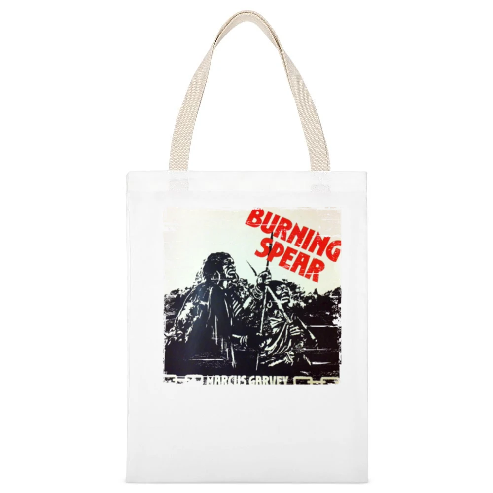 Burning Spear Marcus Garvey Album Cover Distressed Image White Canvas Tote Shopping Bag