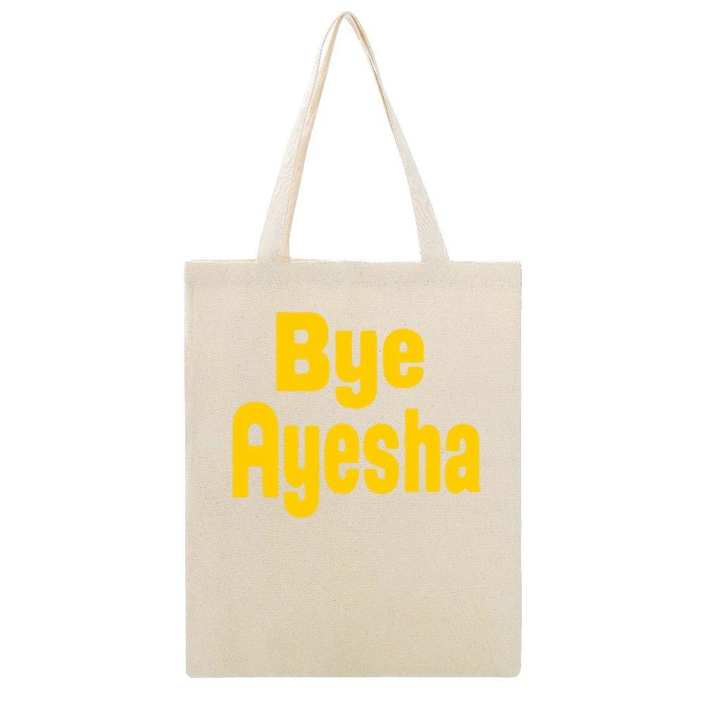 Bye Ayesha Curry Fun Cleveland Ohio Popular Basketball Graphic Fan Tee Beige Canvas Tote Shopping Bag