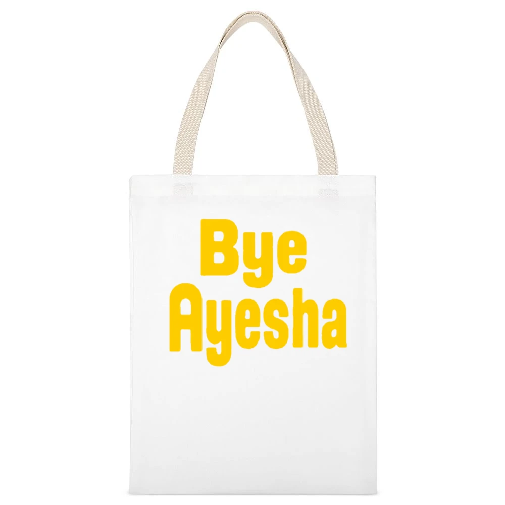 Bye Ayesha Curry Fun Cleveland Ohio Popular Basketball Graphic Fan Tee White Canvas Tote Shopping Bag