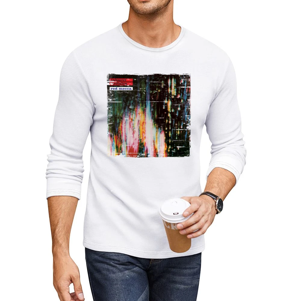 Cabaret Voltaire Red Mecca Album Cover Distressed Image Men CrewNeck Long Sleeve T-Shirt