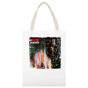 Cabaret Voltaire Red Mecca Album Cover Distressed Image White Canvas Tote Shopping Bag