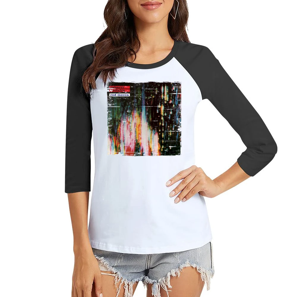Cabaret Voltaire Red Mecca Album Cover Distressed Image Women Ladies 3-4 Sleeve T-Shirt