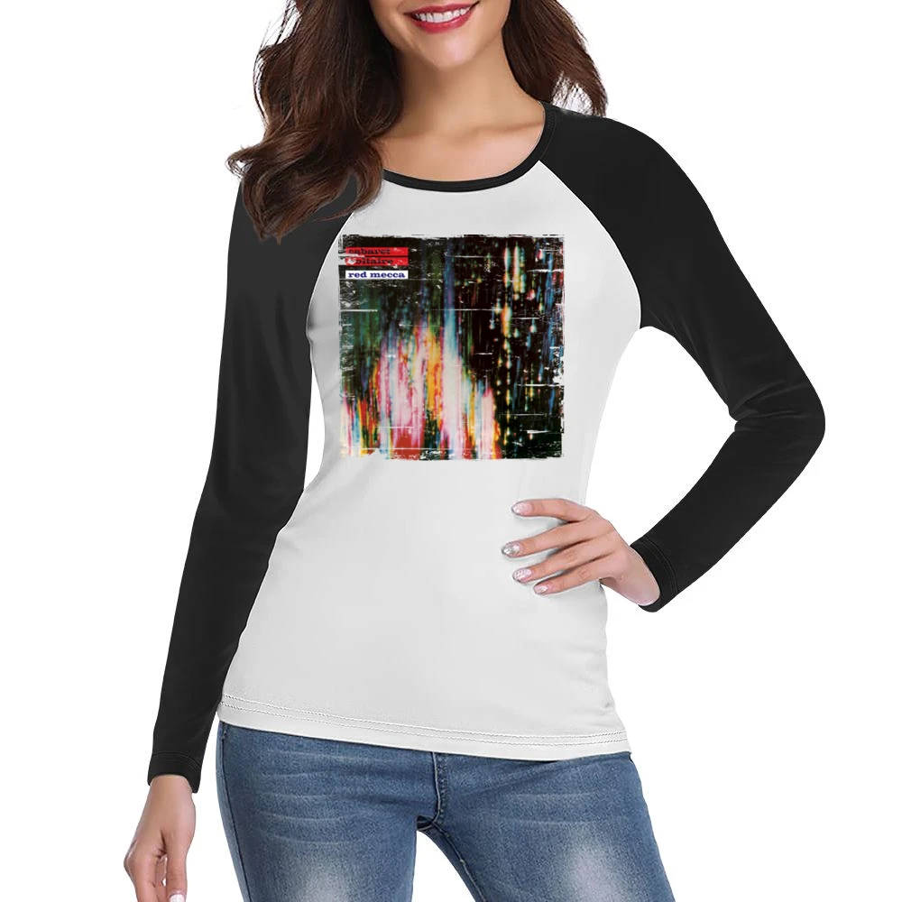 Cabaret Voltaire Red Mecca Album Cover Distressed Image Women Ladies Long Sleeve T-Shirt