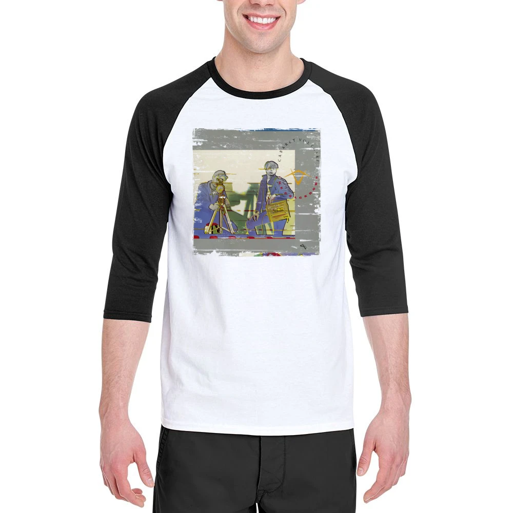 Cabaret Voltaire The Crackdown Album Cover Distressed Image Men 3/4 Sleeve T-Shirt