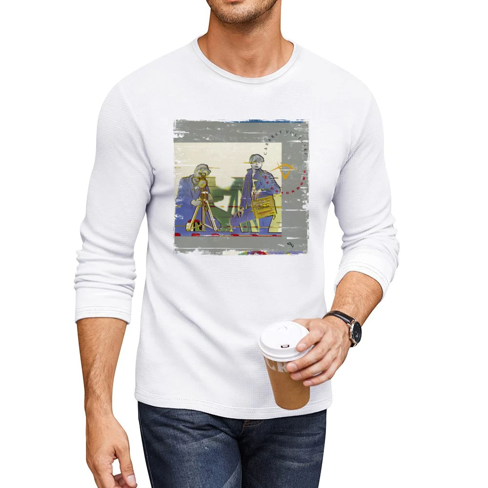 Cabaret Voltaire The Crackdown Album Cover Distressed Image Men CrewNeck Long Sleeve T-Shirt
