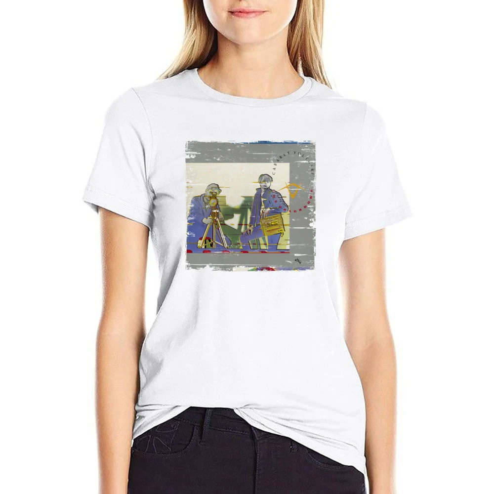 Cabaret Voltaire The Crackdown Album Cover Distressed Image US Size Women Ladies T-shirt