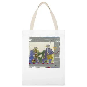 Cabaret Voltaire The Crackdown Album Cover Distressed Image White Canvas Tote Shopping Bag