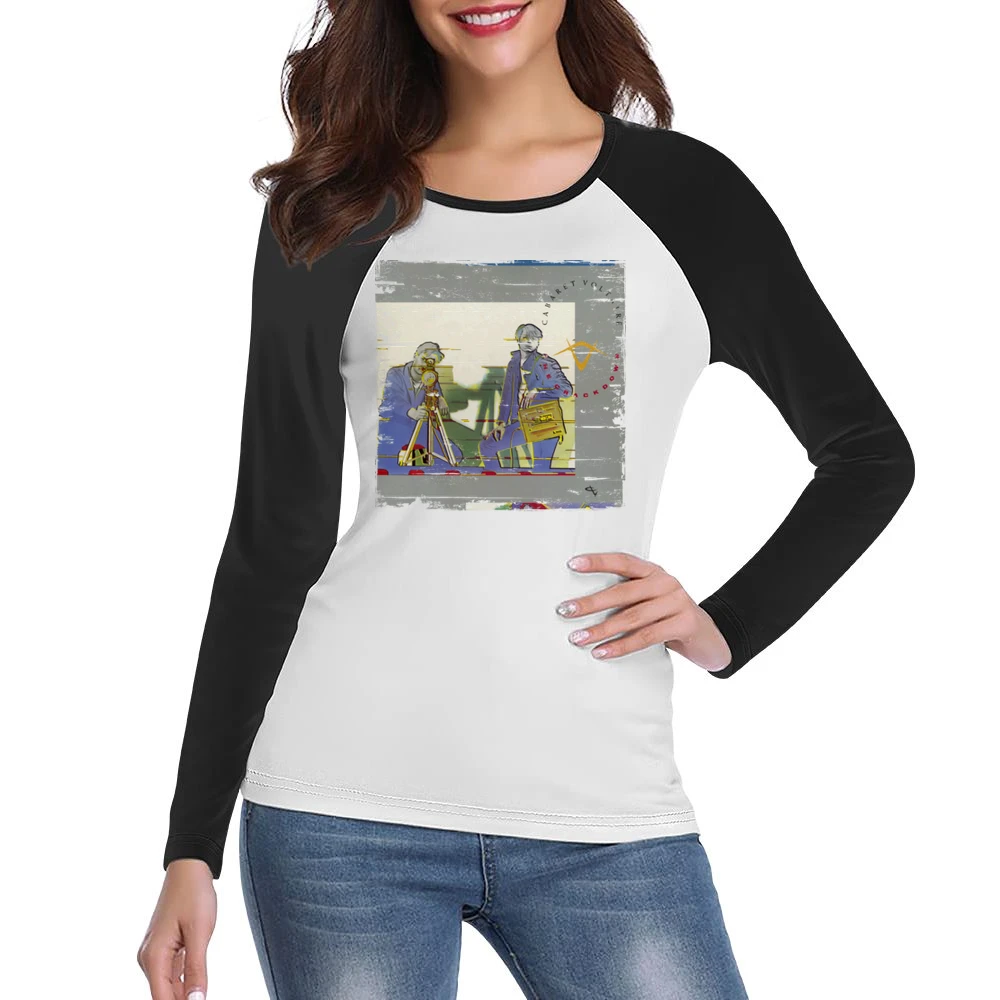 Cabaret Voltaire The Crackdown Album Cover Distressed Image Women Ladies Long Sleeve T-Shirt