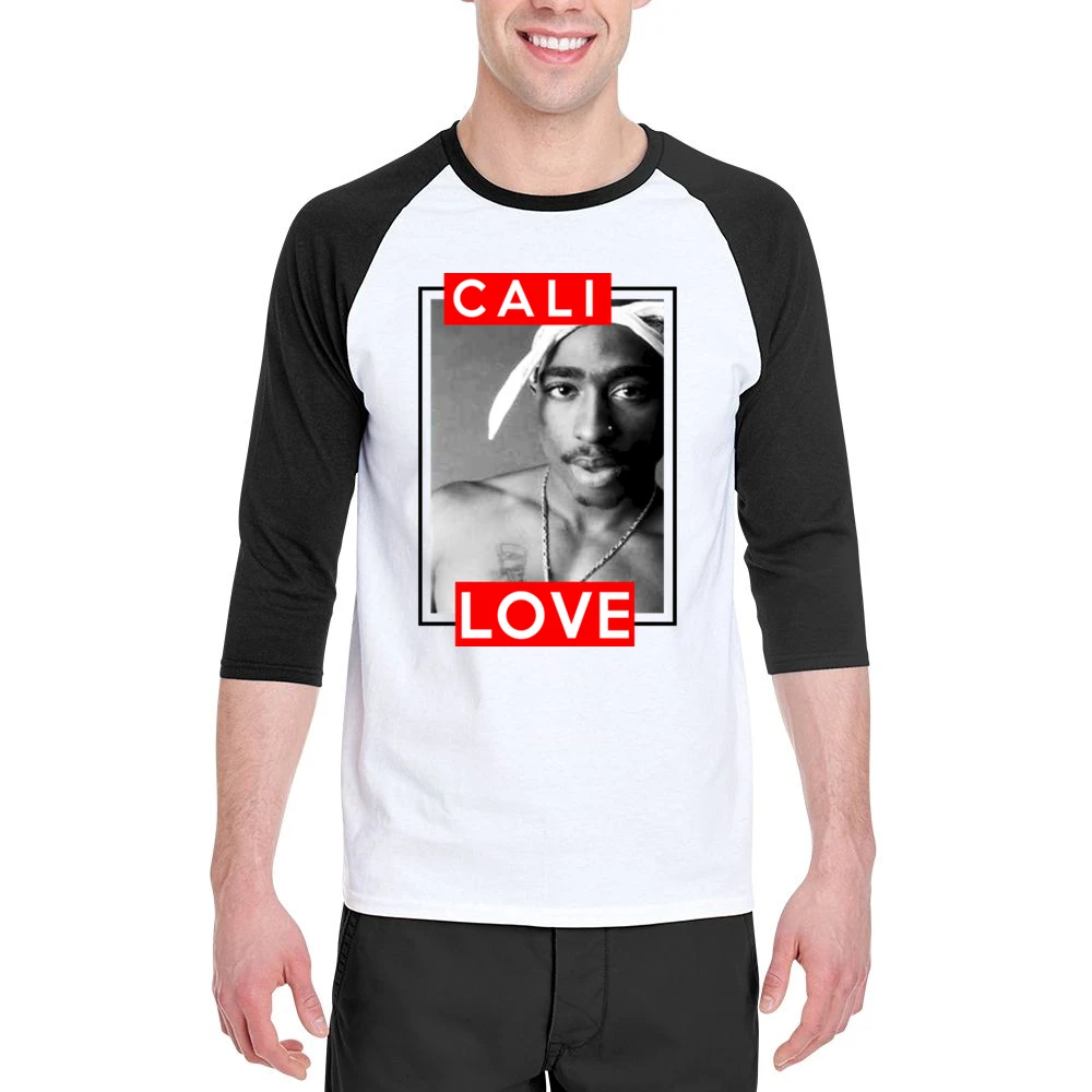 Cali Love Famous California Rap Hip Hip Urban Music Legend Graphic T S Men 3/4 Sleeve T-Shirt