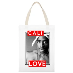 Cali Love Famous California Rap Hip Hip Urban Music Legend Graphic T S White Canvas Tote Shopping Bag