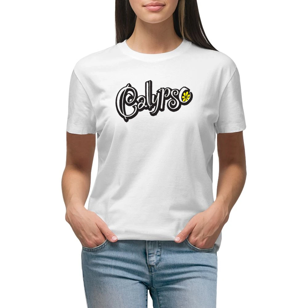 Calypso Lemonade Tropical Soft Drink Logo Premium Women Ladies T-shirt