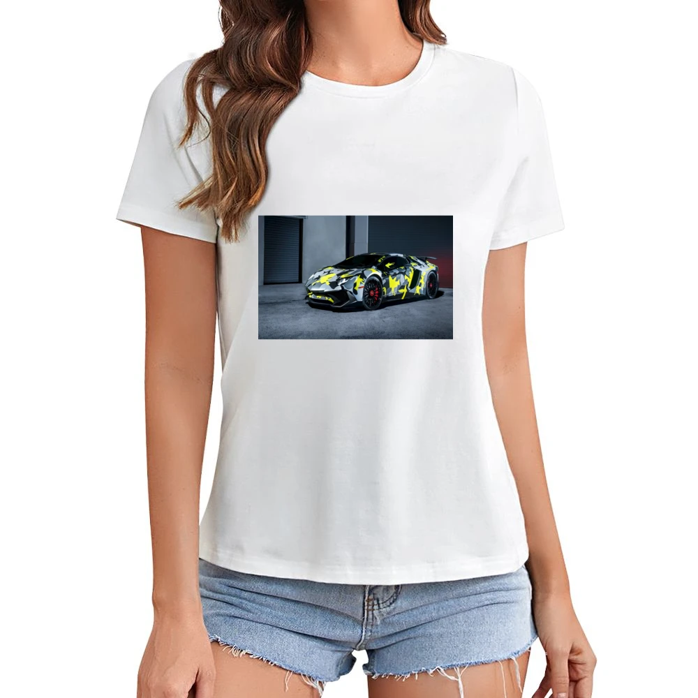 Camo Lambo Tshirt Asian Size Women Ladies T-shirt