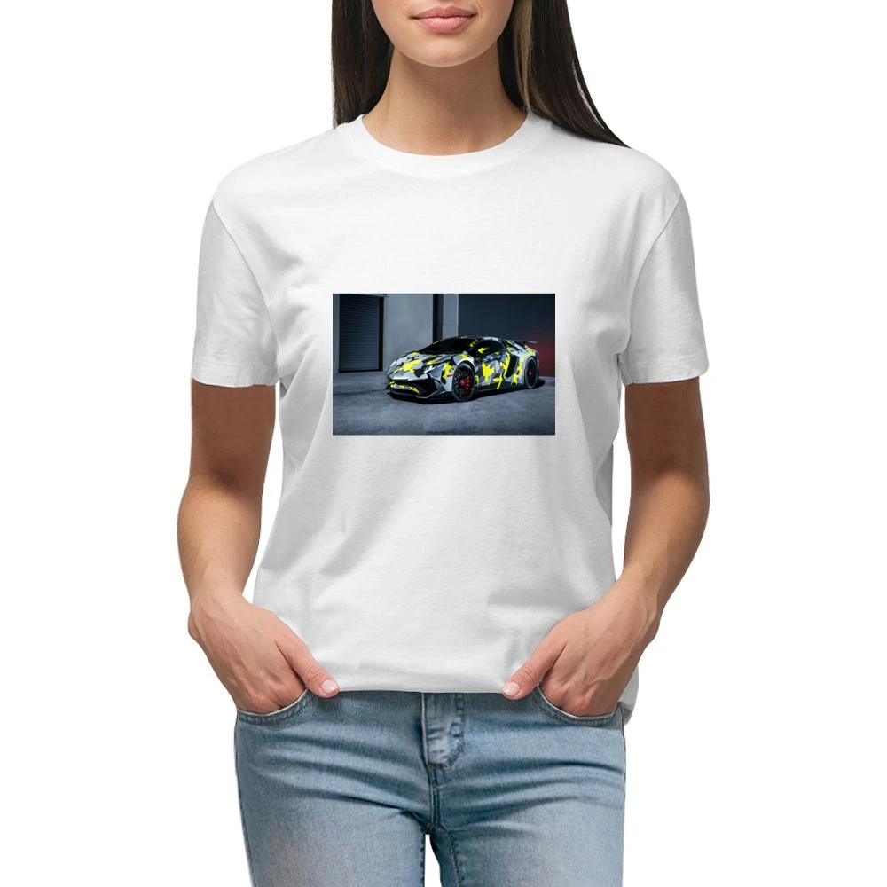 Camo Lambo Tshirt Premium Women Ladies T-shirt
