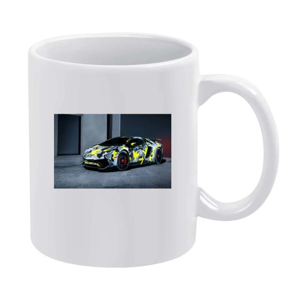 Camo Lambo Tshirt White Mug