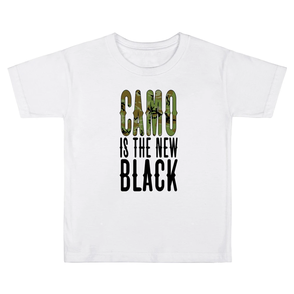 Camo is the new Black Tshirt Kids Boys Girls T-Shirt