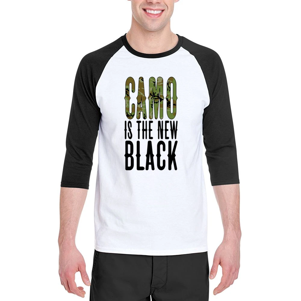 Camo is the new Black Tshirt Men 3/4 Sleeve T-Shirt