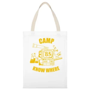 Camp Know Where Dusty Stranger Things Costume White Canvas Tote Shopping Bag