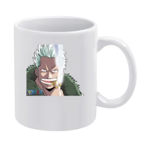 Captain Smoker marine white hunter One Piece anime manga White Mug