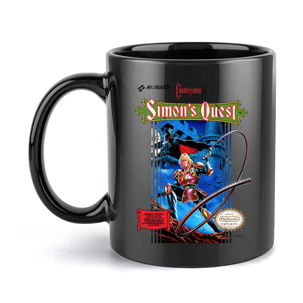 Castlevania 2 Simon's Quest Nes Nintendo Konami Old School Retro Video Black Mug