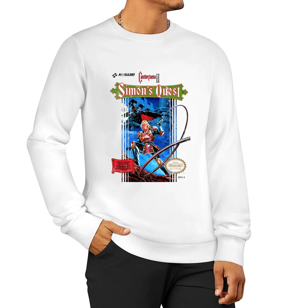 Castlevania 2 Simon's Quest Nes Nintendo Konami Old School Retro Video Men Pullover Sweatshirt