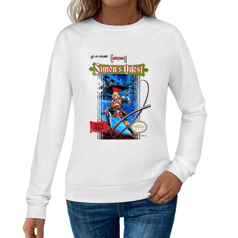 Castlevania 2 Simon's Quest Nes Nintendo Konami Old School Retro Video Women Pullover Sweatshirt