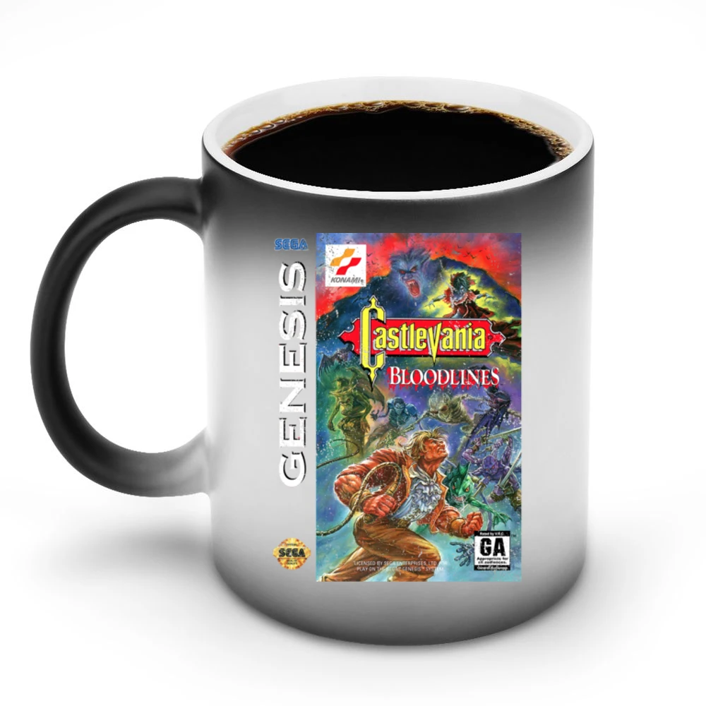 Castlevania Bloodlines Sega Genesis Old School Retro Video Game Fan Di Discoloration Mug