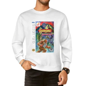Castlevania Bloodlines Sega Genesis Old School Retro Video Game Fan Di European Size Pullover Sweater