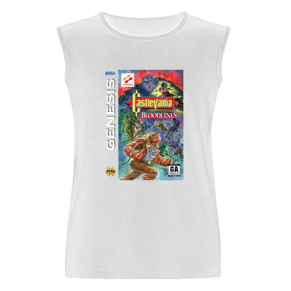 Castlevania Bloodlines Sega Genesis Old School Retro Video Game Fan Di Men Sleeveless T-Shirt