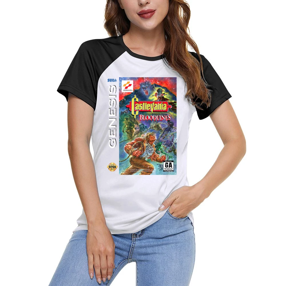 Castlevania Bloodlines Sega Genesis Old School Retro Video Game Fan Di Women Ladies Short Sleeve T-Shirt