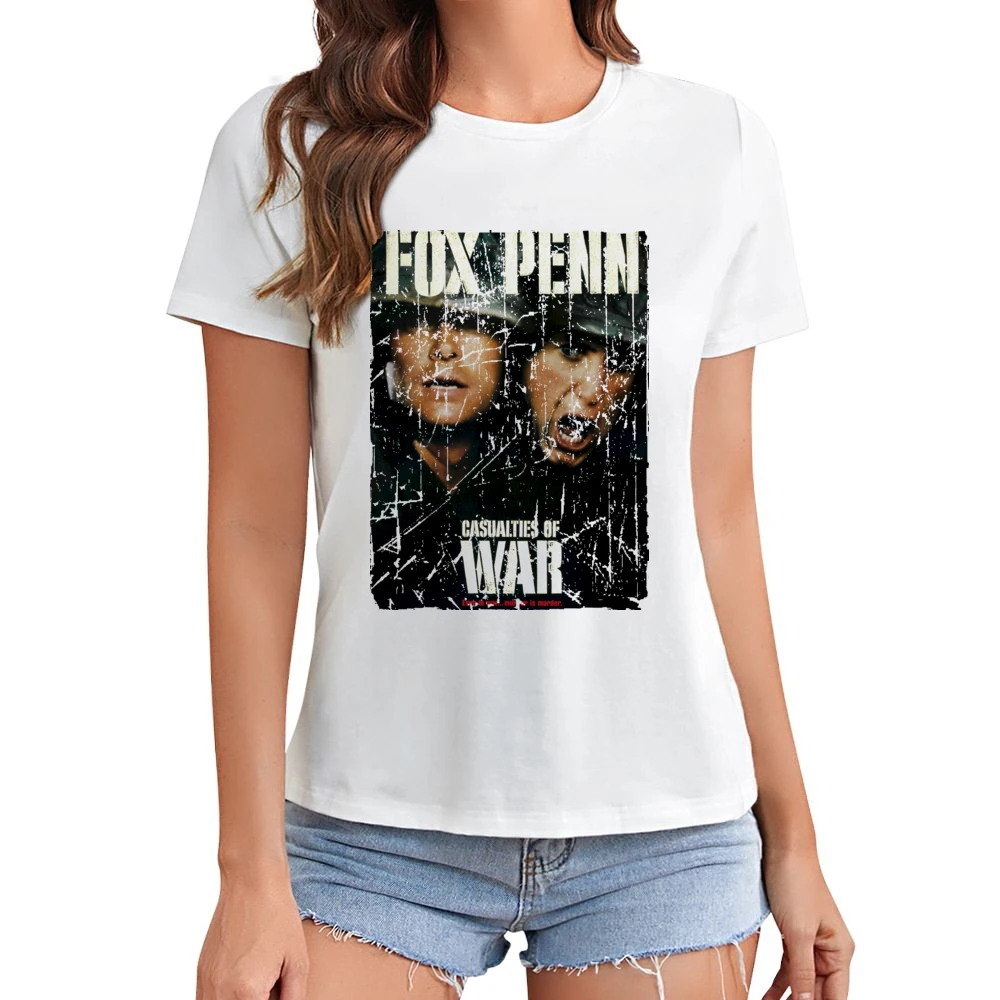 Casualties Of War Movie Poster Retro Aged Look Asian Size Women Ladies T-shirt