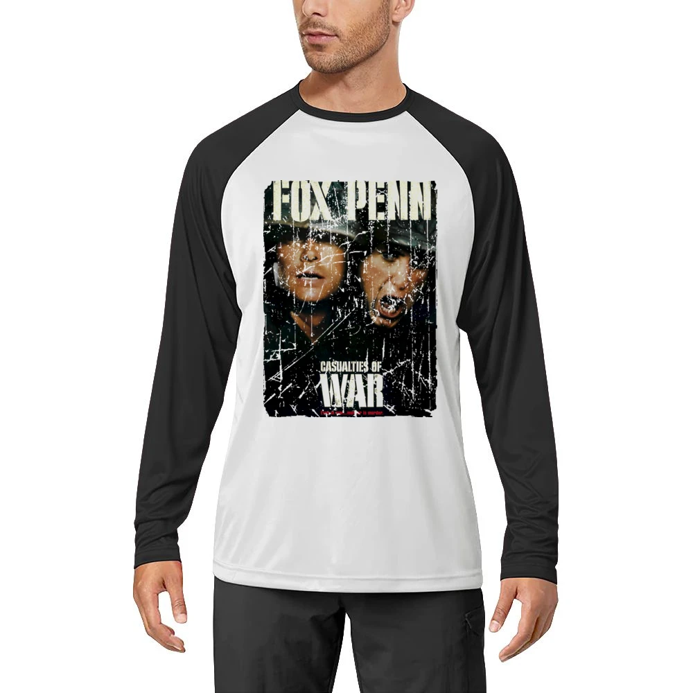 Casualties Of War Movie Poster Retro Aged Look Men Long Sleeve T-Shirt