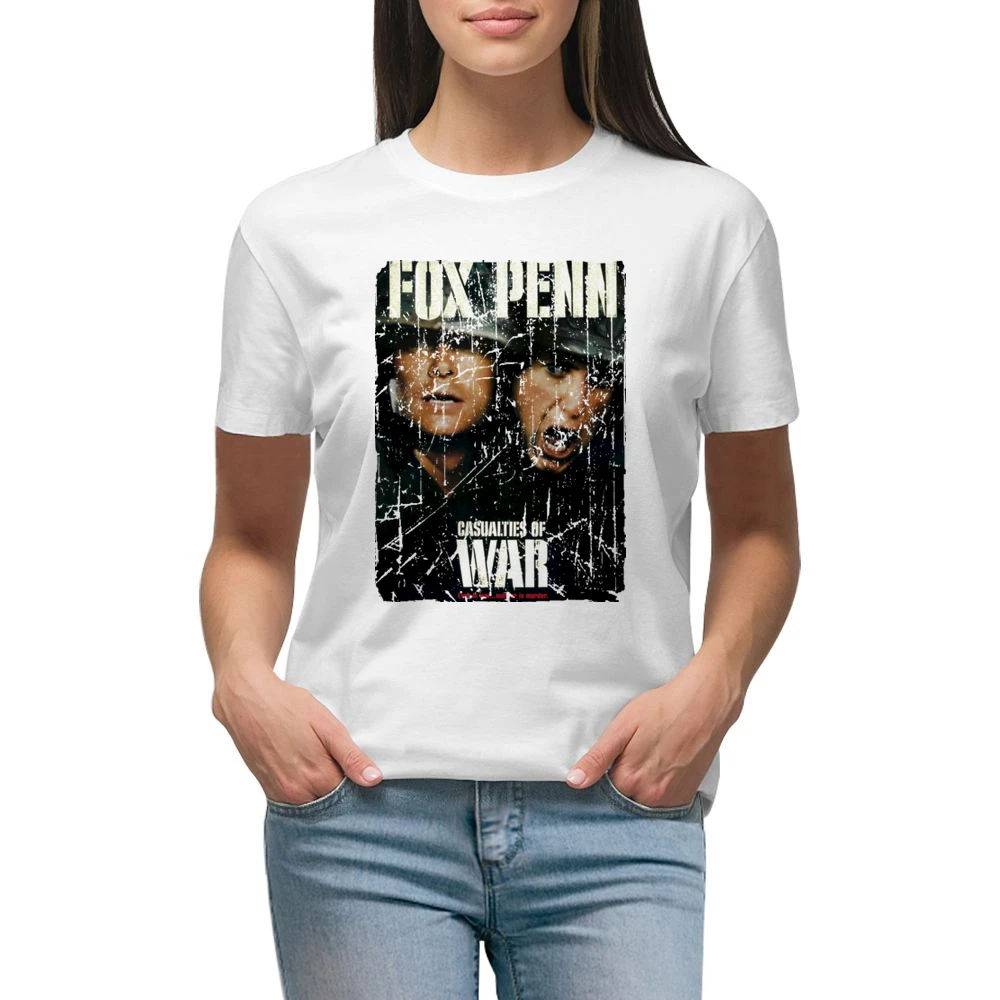 Casualties Of War Movie Poster Retro Aged Look Premium Women Ladies T-shirt