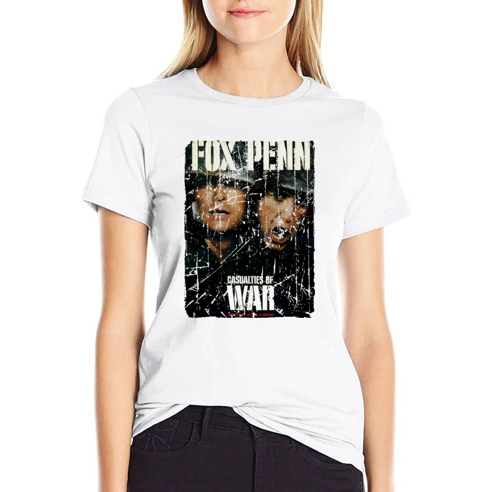 Casualties Of War Movie Poster Retro Aged Look US Size Women Ladies T-shirt