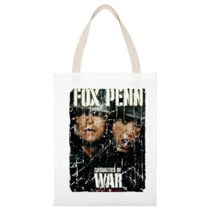 Casualties Of War Movie Poster Retro Aged Look White Canvas Tote Shopping Bag