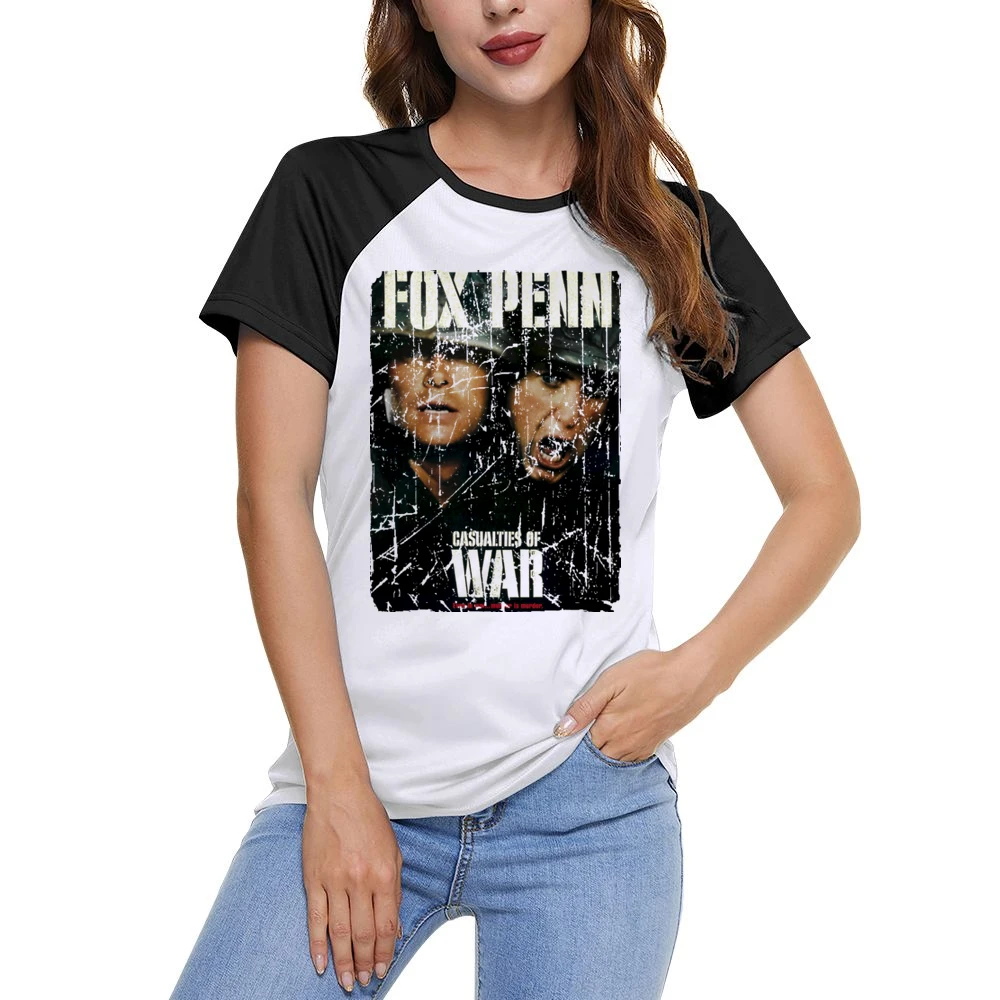 Casualties Of War Movie Poster Retro Aged Look Women Ladies Short Sleeve T-Shirt