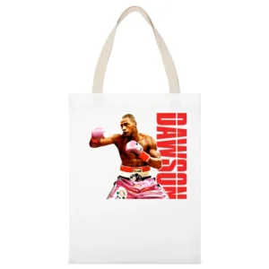 Chad Dawson Boxer White Canvas Tote Shopping Bag