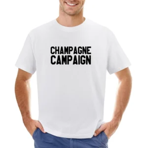 Champagne Campaign Funny Popular Fashion Blog Graphic Tee Shirt Asian Size Men T-Shirt