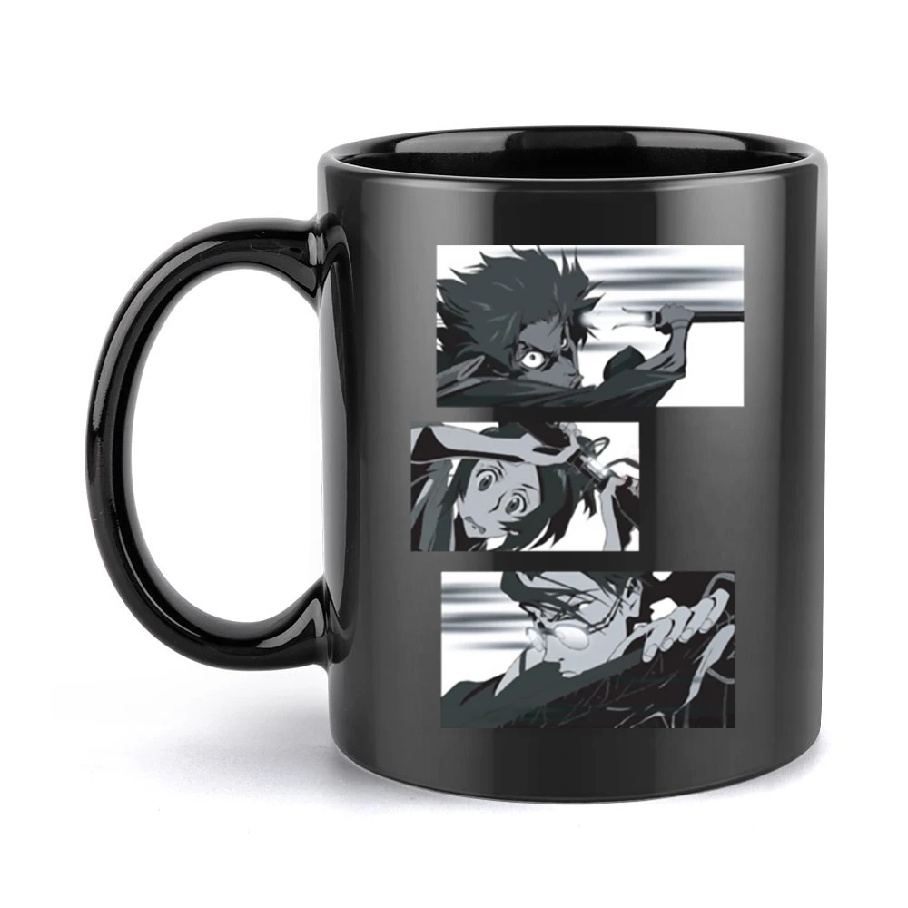 Champloo in action Mugen Fuu and Jin Samurai mix anime manga Black Mug