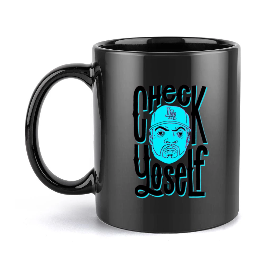 Check Yoself Ice Cube Tshirt Black Mug