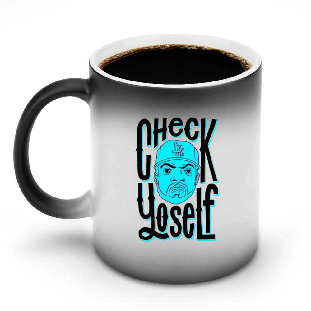 Check Yoself Ice Cube Tshirt Discoloration Mug