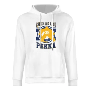 Chicks Dig A Big Pekka Funny Nashville Smashville Hockey Goaltender Pl European Size Men Hoodie