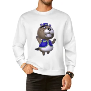 Chip From Animal Crossing Nintendo Character Video Game European Size Pullover Sweater