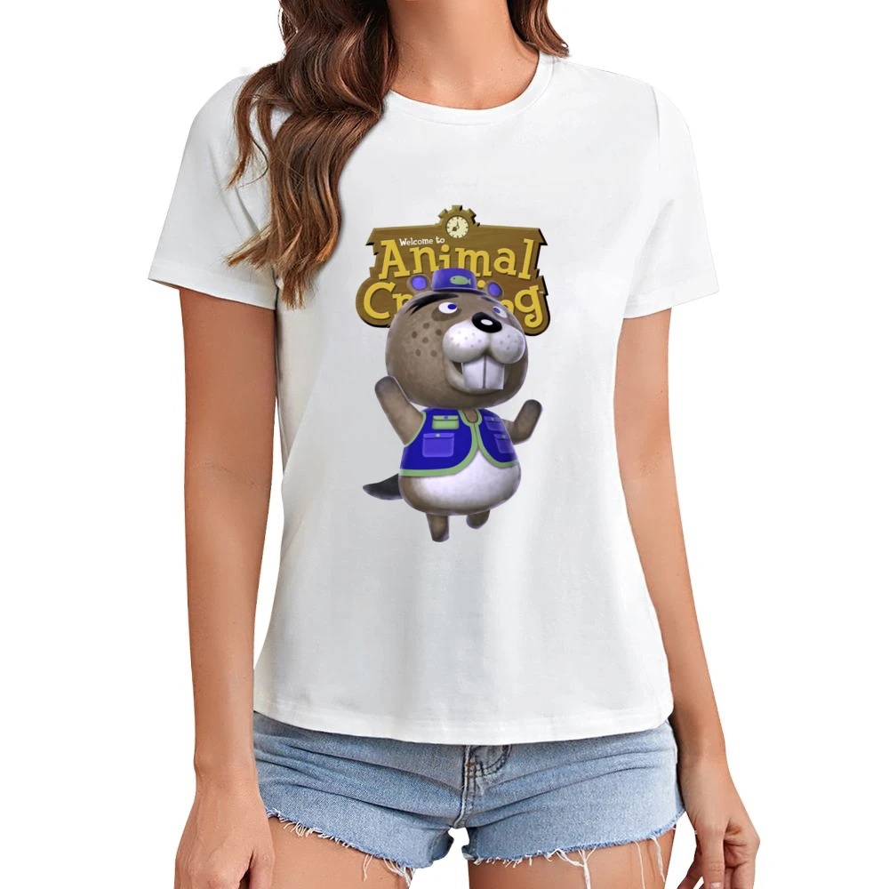 Chip From Animal Crossing Nintendo Video Game Fan Asian Size Women Ladies T-shirt