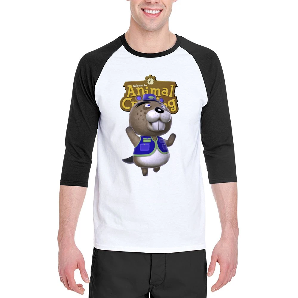 Chip From Animal Crossing Nintendo Video Game Fan Men 3/4 Sleeve T-Shirt