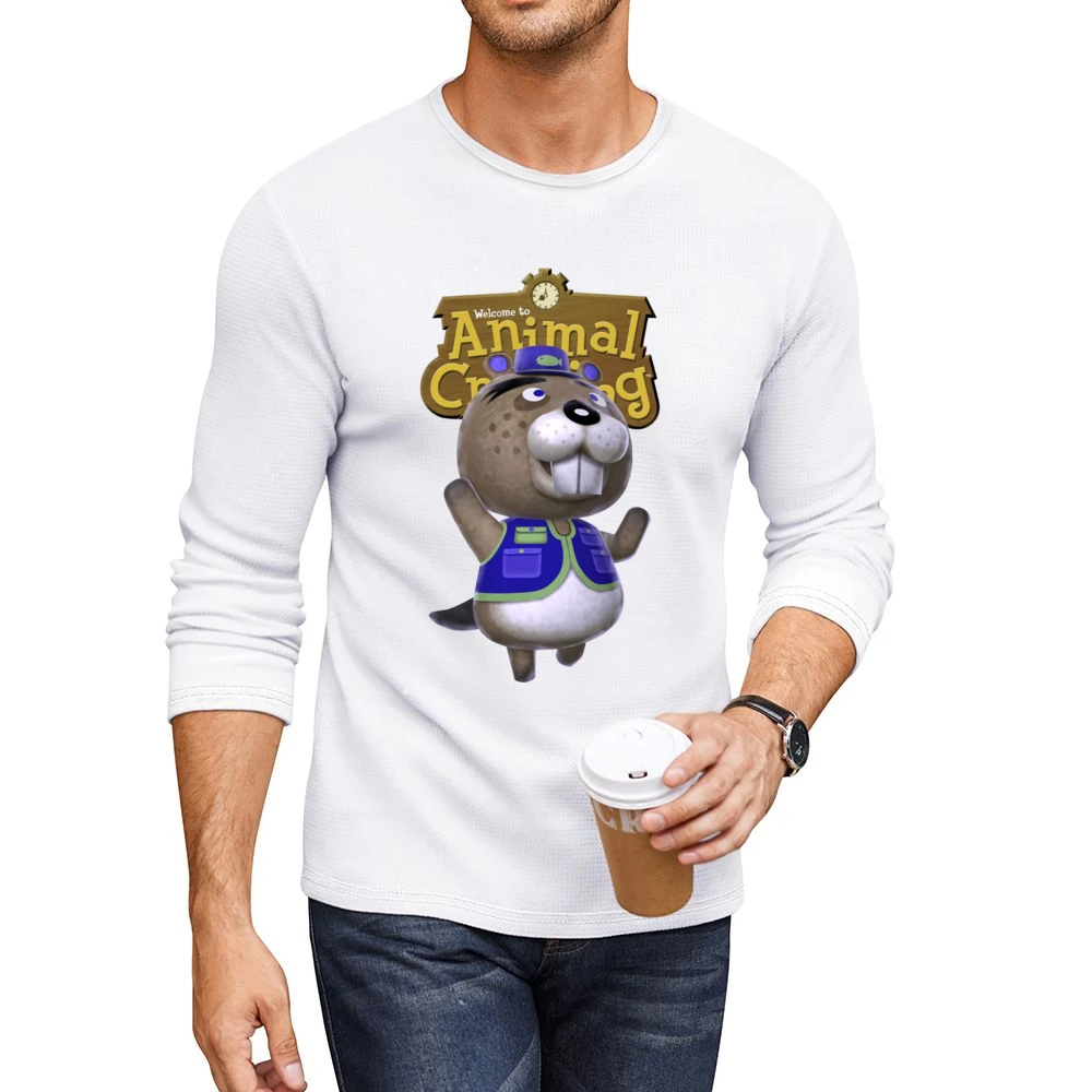 Chip From Animal Crossing Nintendo Video Game Fan Men CrewNeck Long Sleeve T-Shirt