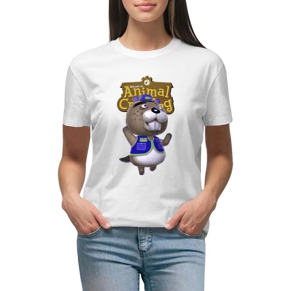 Chip From Animal Crossing Nintendo Video Game Fan Premium Women Ladies T-shirt